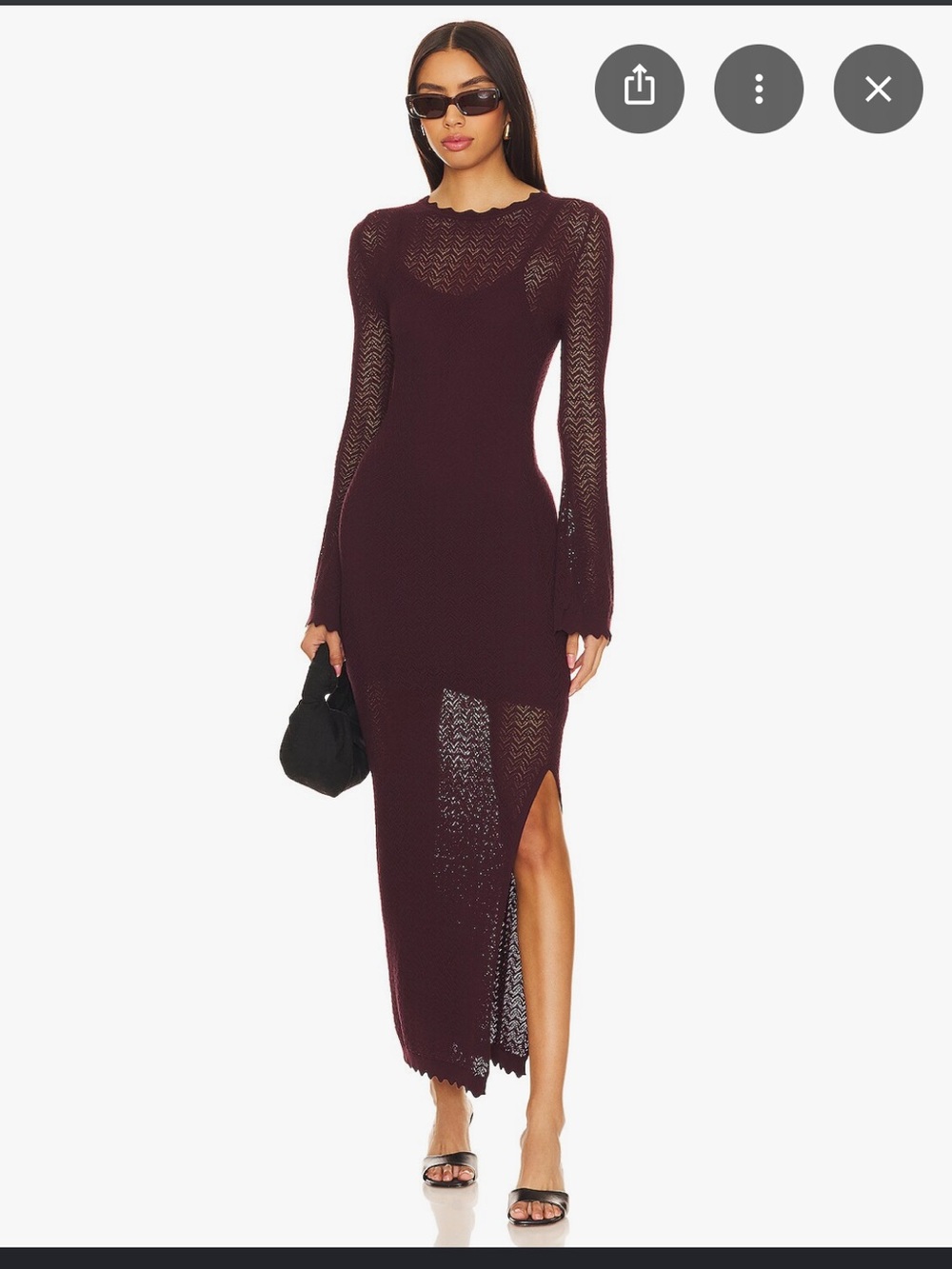 Revolve Heartloom Monroe Long Sleeve Maxi Dress in Coco